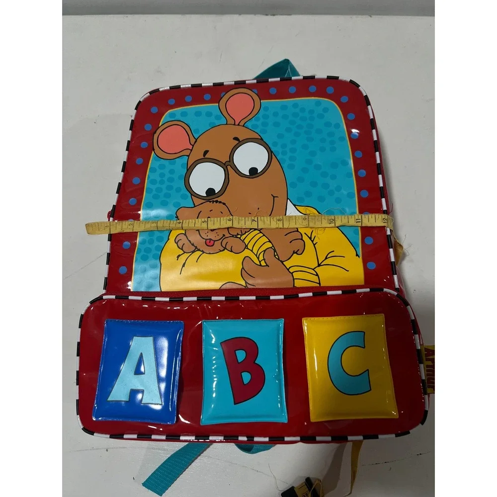 Vintage Arthur Kids Backpack NWT 1990s Rare HTF Marc Brown ABC Red School Bag